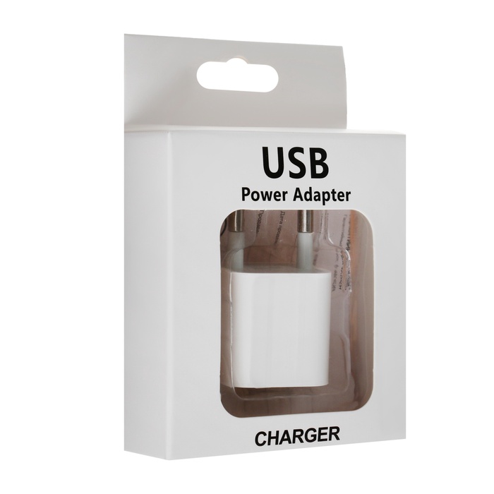 Сетевое зарядное устройство GQ-2, USB, 1 А, белое - фото 51800245 Сетевое зарядное устройство GQ-2, USB, 1 А, белое - фото 51800245