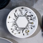 Соусник керамический «Цветы», 8.8 см, цвет белый - фото 23886049