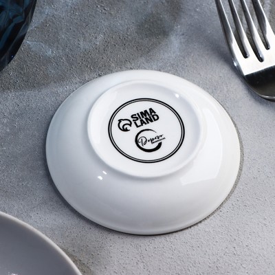 Соусник керамический «Любовь», 8.8 см, цвет белый