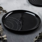 Тарелка керамическая «Орнамент», 27 см, цвет чёрный - Фото 3