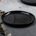 Тарелка керамическая «Орнамент», 21 см, цвет чёрный - Фото 3