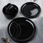 Тарелка керамическая «Орнамент», 21 см, цвет чёрный - Фото 5