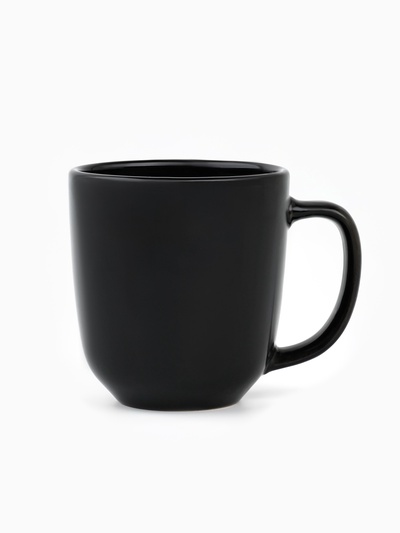 Кружка керамическая «Орнамент», 450 мл, цвет чёрный