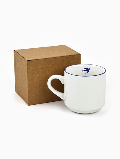 Кружка керамическая «Ласточка», 300 мл, цвет белый