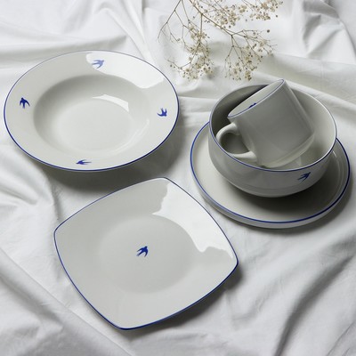 Кружка керамическая «Ласточка», 300 мл, цвет белый