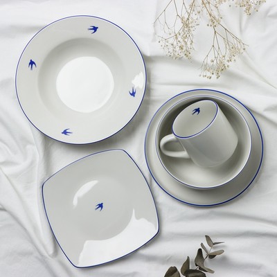 Кружка керамическая «Ласточка», 300 мл, цвет белый