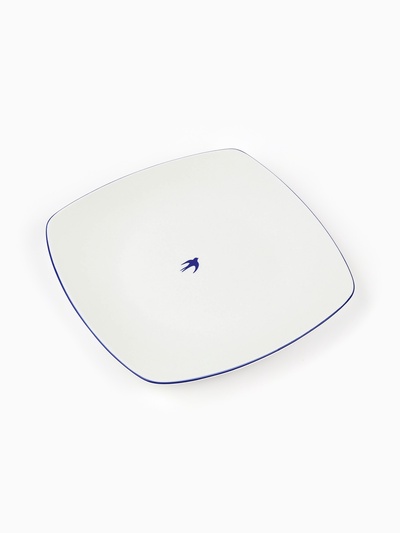 Тарелка керамическая «Ласточка», 18 х 18 см, цвет белый