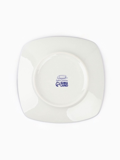 Тарелка керамическая «Ласточка», 18 х 18 см, цвет белый