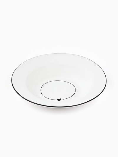 Глубокая тарелка керамическая «С любовью», 22.4 см, 300 мл, цвет белый