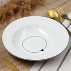 Глубокая тарелка керамическая «С любовью», 22.4 см, 300 мл, цвет белый - фото 4439340