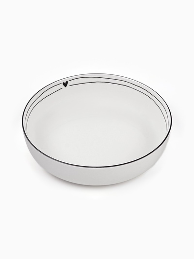 Глубокая тарелка керамическая «С любовью», 20 см, 1000 мл, цвет белый