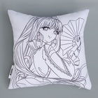 Наволочка под раскраску «Девушка с веером», 30×30 см - Фото 7