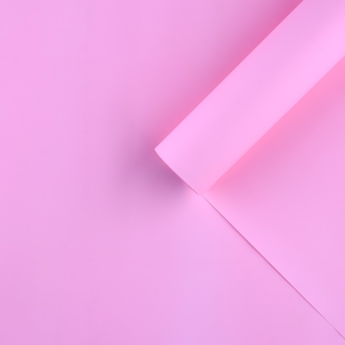 Плёнка для цветов упаковочная матовая «Светло-розовый», 0.5 x 8 м - Фото 1