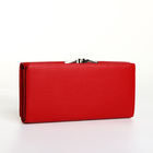 Кошелёк женский на магните с фермуаром, цвет красный - фото 23886199
