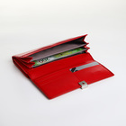 Кошелёк женский на магните с фермуаром, цвет красный - фото 23886202