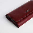 Кошелёк женский на магните с фермуаром, цвет бордовый - фото 23933380