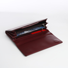 Кошелёк женский на магните с фермуаром, цвет бордовый - фото 23933381