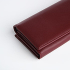 Кошелёк женский на магните с фермуаром, цвет бордовый - фото 23899134