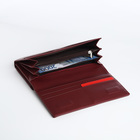 Кошелёк женский на магните с фермуаром, цвет бордовый - фото 23899135