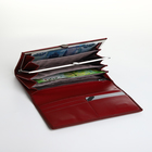 Кошелёк женский на магните, цвет бордовый - фото 23948329