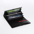 Кошелёк женский на магните, цвет чёрный - фото 23909306