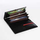 Кошелёк женский на магните, цвет чёрный - фото 23909322