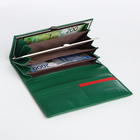 Кошелёк женский на магните с фермуаром, цвет зелёный - фото 23909330