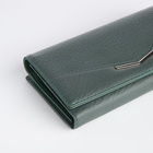 Кошелёк женский на магните, цвет зелёный - фото 23899143