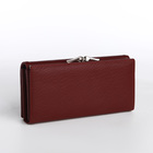 Кошелёк женский на магните, цвет бордовый - фото 23899157