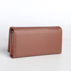 Кошелёк женский на магните, цвет пудровый - фото 23909340