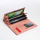 Кошелёк женский на магните, цвет пудровый - фото 23909342