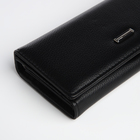 Кошелёк женский на магните, цвет чёрный - фото 23909349