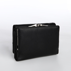 Кошелёк женский на магните, цвет чёрный - фото 23909386