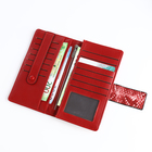 Кошелёк женский на магните, цвет красный - фото 23948373