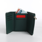 Кошелёк женский на магните, цвет зелёный - фото 23909444