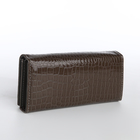 Кошелёк женский на магните, цвет коричневый - фото 23918293