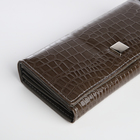 Кошелёк женский на магните, цвет коричневый - фото 23918294