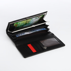 Кошелёк женский на магните, цвет чёрный - фото 23909569