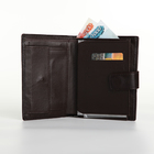Портмоне мужское на магните 3 в 1, отдел для автодокументов, паспорта, цвет коричневый - Фото 7
