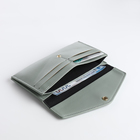 Кошелёк женский на кнопке, цвет зелёный - фото 23961379