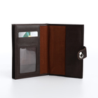 Обложка для автодокументов и паспорта на магните, цвет коричневый - фото 9631352