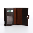 Обложка для автодокументов и паспорта на магните, цвет коричневый - фото 9631366