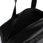 Сумка дорожная на молнии, длинный ремень, цвет чёрный - фото 23877947