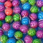 Жевательная резинка с кислой начинкой «Дуй пузырь! Шарики могз», набор, 50 шт., 500 г - Фото 3