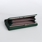 Кошелёк женский на магните с фермуаром, цвет тёмно-зелёный - фото 23899178