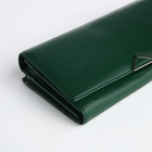 Кошелёк женский на магните с фермуаром, цвет тёмно-зелёный - фото 23899179