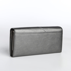 Кошелёк женский на магните с фермуаром, цвет серебряный - фото 23909571