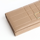 Кошелёк женский на магните с фермуаром, цвет бежевый - фото 23961591