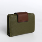 Кошелёк женский на магните, цвет зелёный - фото 23909579