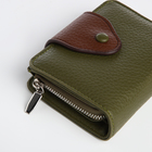 Кошелёк женский на магните, цвет зелёный - фото 23909580